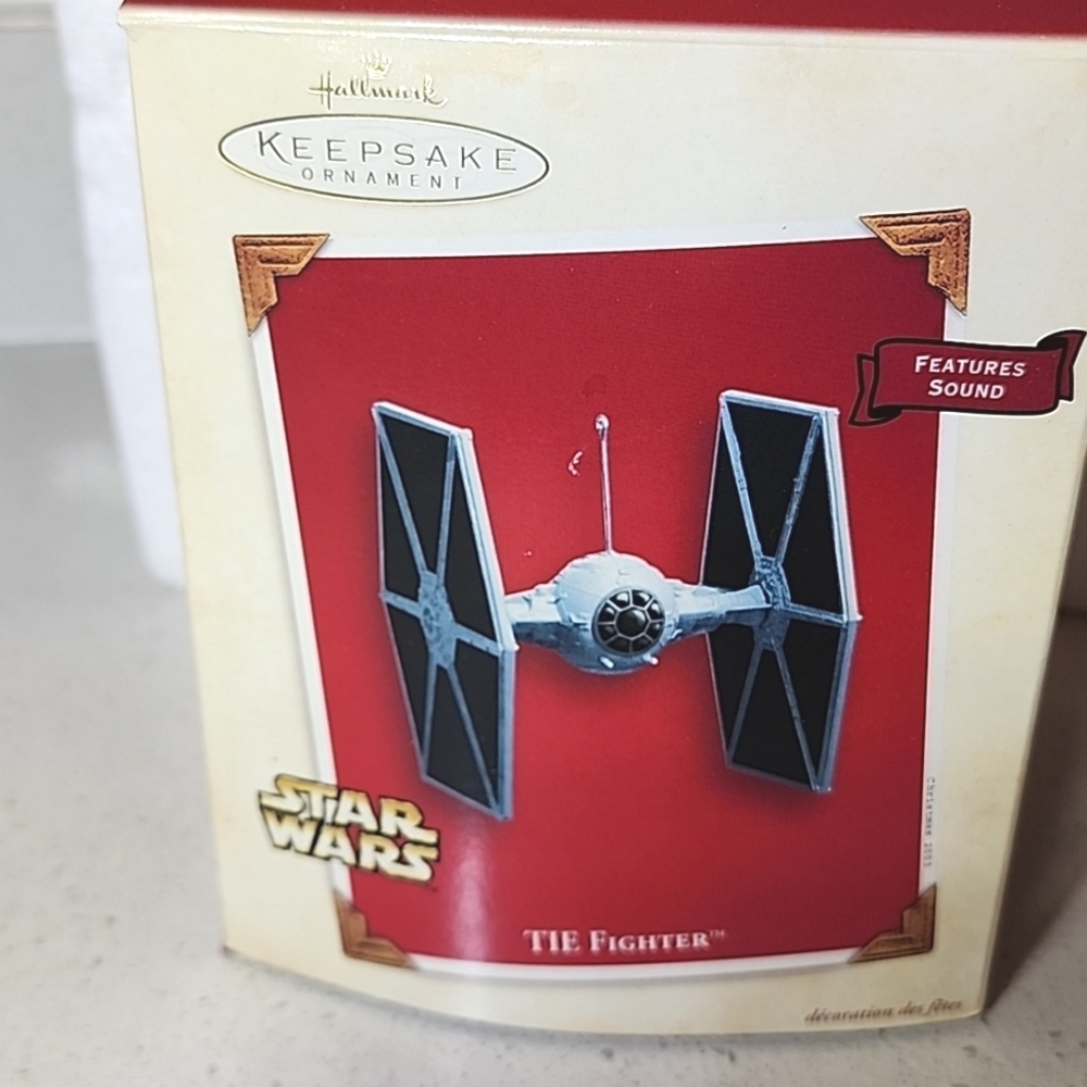 TIE Fighter Star Wars features Sound. 2003 Hallmark Keepsake Ornament New in box - Picture 5 of 10